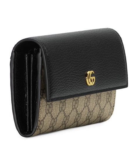 gucci marmont wallet brown|Gucci Marmont continental wallet.